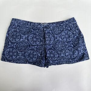 Bebop Shorts Juniors Size 3 Blue Geometric Medallion Print Front & Back Pockets